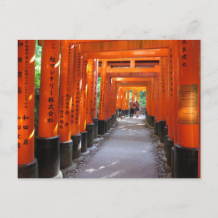 Tarjeta postal de Fushimi Inari Kyoto Japón