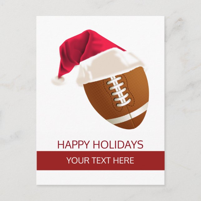 Tarjeta postal de fútbol de Navidad Sombrero de Sa (Anverso)