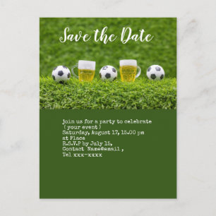 Tarjeta postal de fútbol para salvar la fecha de l