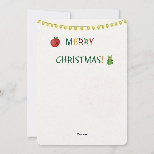 Tarjeta postal de galleta de manzana de Navidad (Reverso)