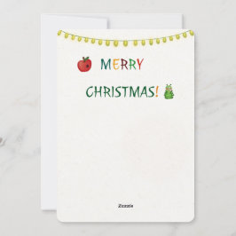 Tarjeta postal de galleta de manzana de Navidad