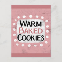 Tarjeta postal de galletas horneadas calientes