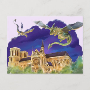 Tarjeta postal de Gargoyle Notre Dame - París