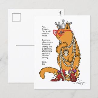 Tarjeta postal de Gatita Glamurosa