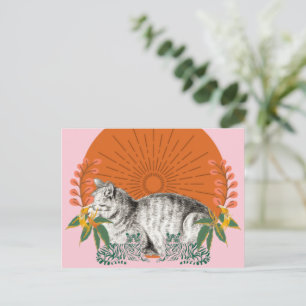 Tarjeta postal de gato lindo y tigres   Tigre jugu