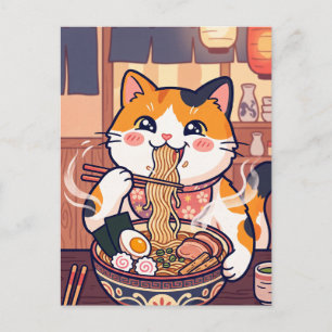 Tarjeta postal de gato Udon