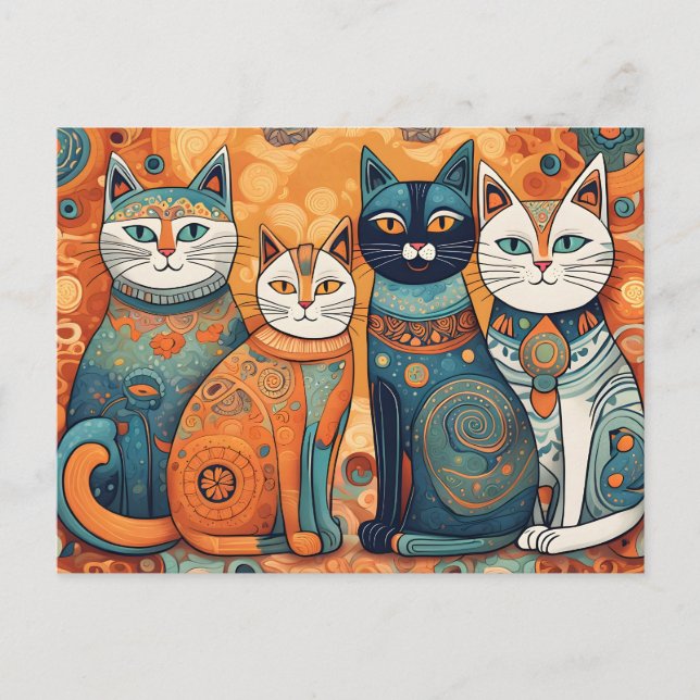 tarjeta postal de gatos tranquilizadores (Anverso)