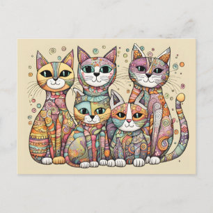 tarjeta postal de gatos tranquilizadores
