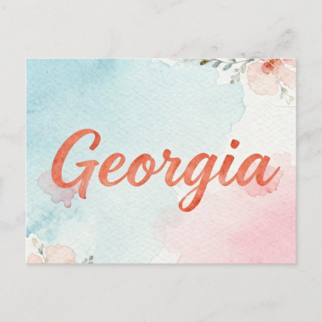 Tarjeta postal de Georgia (Anverso)