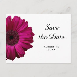 Tarjeta postal de gerbera Daisy rosa para guardar