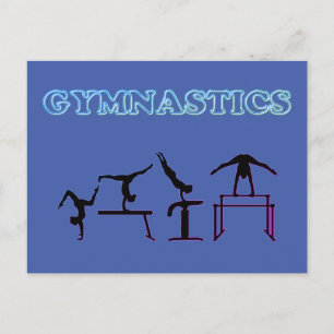 Tarjeta postal de gimnasia para niñas que aman la 