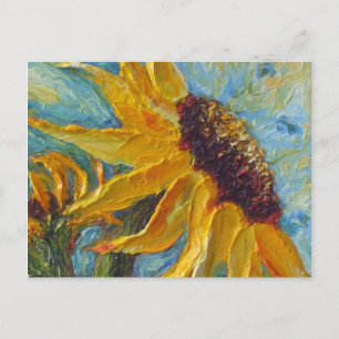 Tarjeta postal de girasol