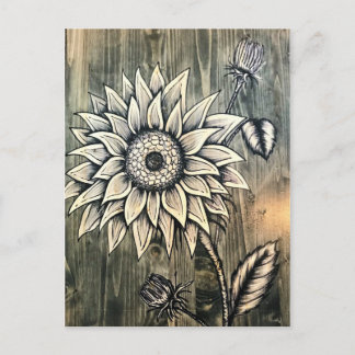 Tarjeta postal de girasol