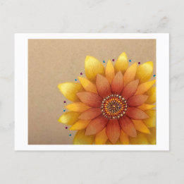 Tarjeta postal de girasol