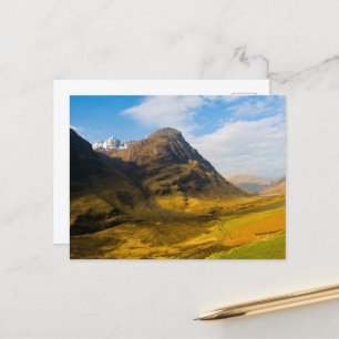 Tarjeta postal de Glen Coe, Escocia