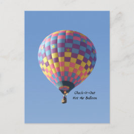 Tarjeta postal de globo aerostático de salida