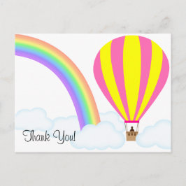 Tarjeta postal de globo aerostático - Fondo blanco