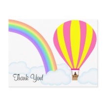 Tarjeta postal de globo aerostático - Fondo blanco