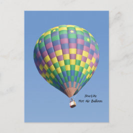 Tarjeta postal de globo aerostático StarLite