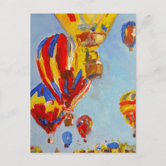 Tarjeta Postal de Globos Aerostáticos Coloridos