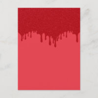 Tarjeta Postal de Gloss Rojo Tomate que Gotea Pers