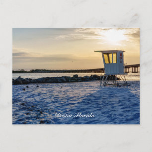 Tarjeta Postal de Gold Hour Destin East Pass