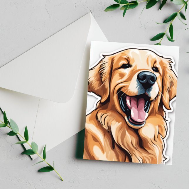 Tarjeta postal de Golden Retriever (Subido por el creador)