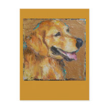 Tarjeta postal de Golden Retriever