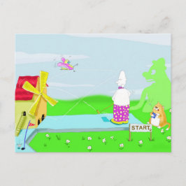 tarjeta postal de golf loca