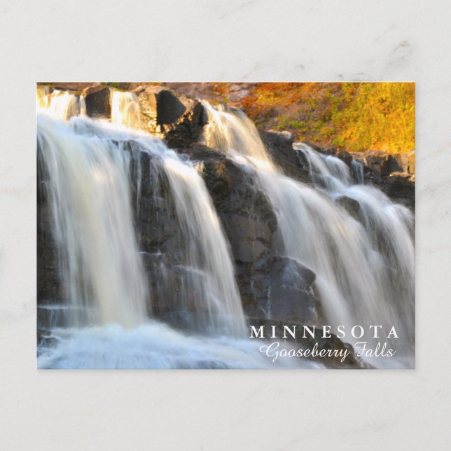 Tarjeta postal de Gooseberry Falls Minnesota (Anverso)
