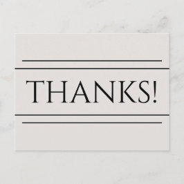 Tarjeta postal de "GRACIAS!" con estilo y eleganci