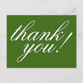 Tarjeta postal de "gracias" elegante y glamurosa