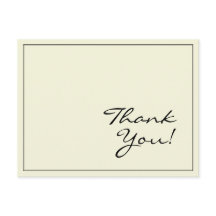 Tarjeta postal de "¡Gracias!" sencilla y básica