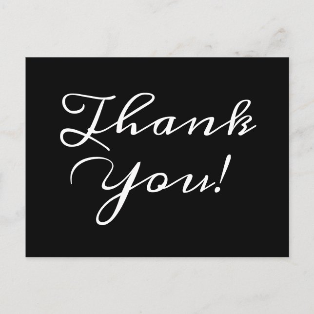 Tarjeta postal de "Gracias" tradicional y clásica (Anverso)