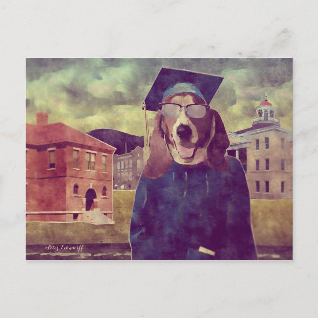 Tarjeta postal de graduación Basset (Anverso)