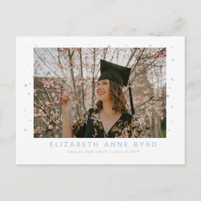 Tarjeta postal de graduación de alcance para las e (Anverso)