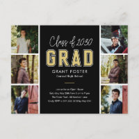 Tarjeta postal de graduación de color editable Org