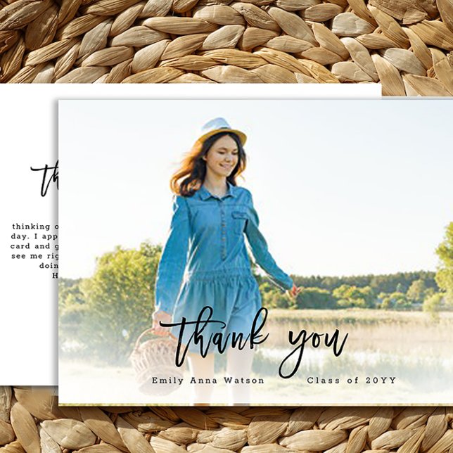 Tarjeta postal de graduación de fotos de agradecim (Subido por el creador)