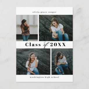 Tarjeta Postal de Graduación EDITABLE COLOR Collag