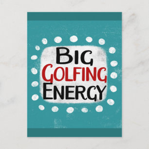 Tarjeta postal de gran energía de golf