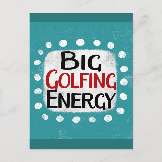 Tarjeta postal de gran energía de golf (Anverso)