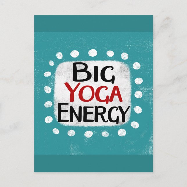 Tarjeta postal de gran energía de yoga (Anverso)