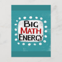 Tarjeta postal de gran energía matemática