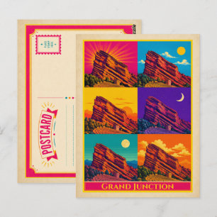 Tarjeta postal de Grand Junction Colorado Roca Roj