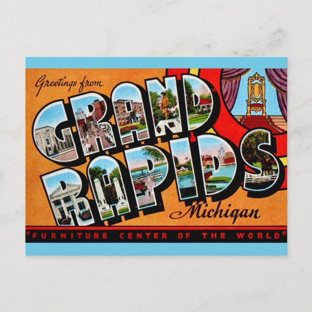 Tarjeta postal de Grand Rapids (Anverso)