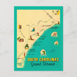Tarjeta postal de Grand Strand de Carolina del Sur