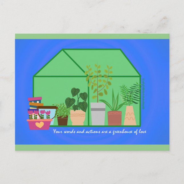 Tarjeta postal de Greenhouse of Love (Anverso)