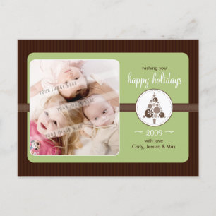 TARJETA POSTAL DE GREETING DE FOTOS: árbol modesto