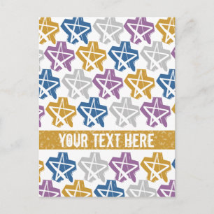 Tarjeta postal de Grunge Stars personalizado