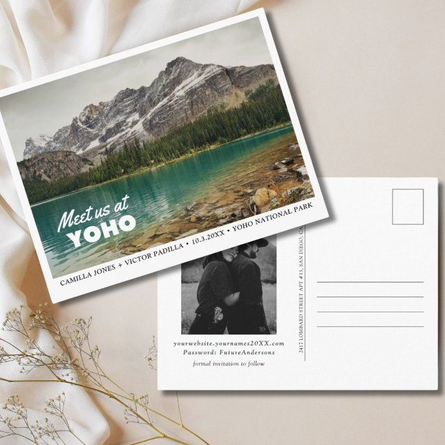 Tarjeta postal de Guarda la fecha de Yoho National (Yoho National Park Save the Date Postcard)